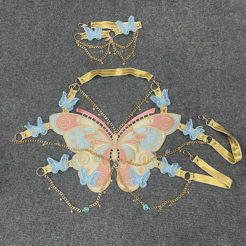 Butterfly Embroidery Top