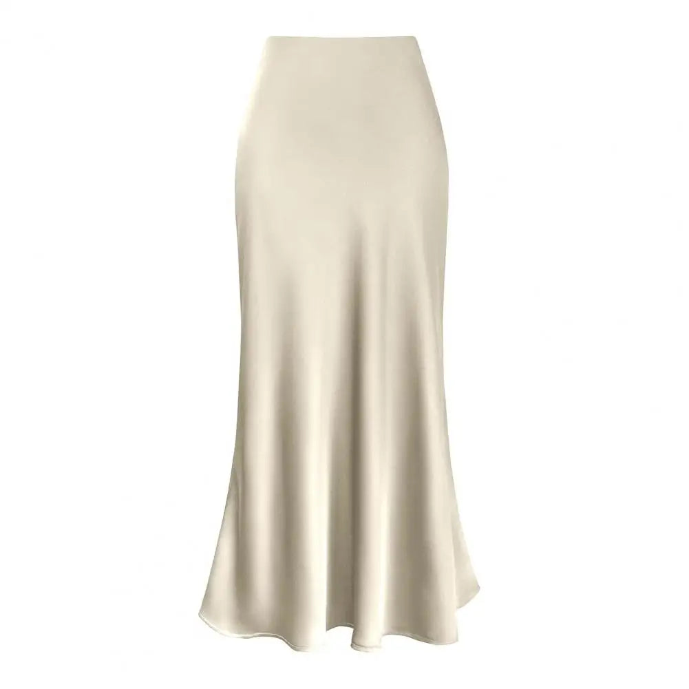 Maxi Elegant Faux Silk Satin Skirt