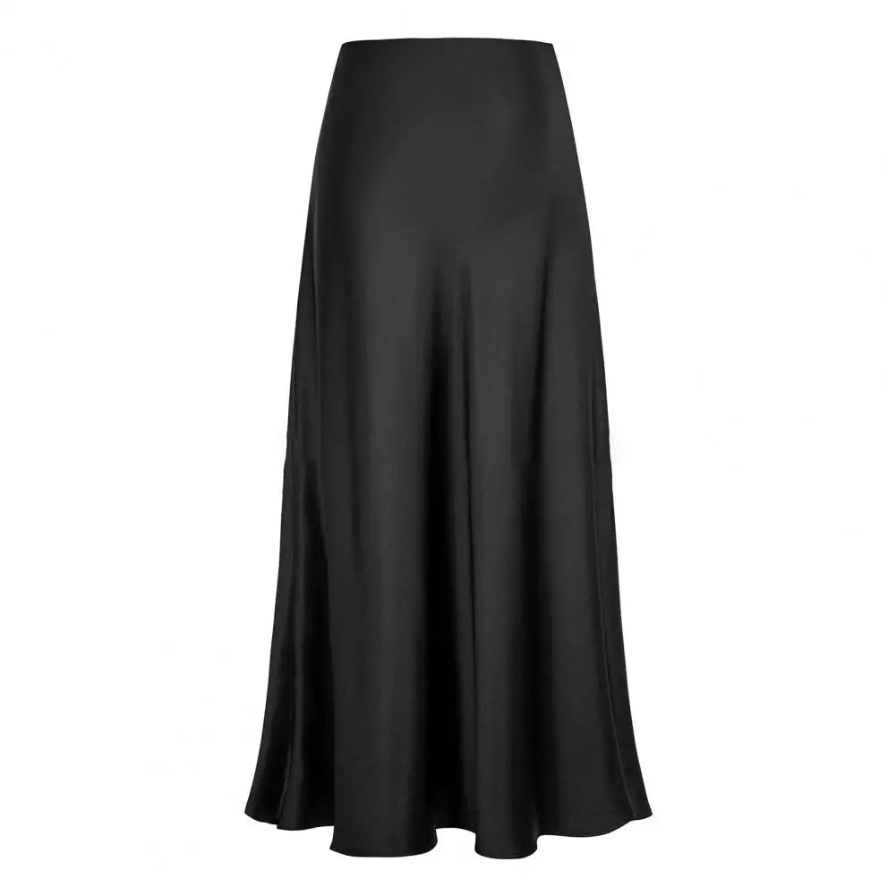 Maxi Elegant Faux Silk Satin Skirt
