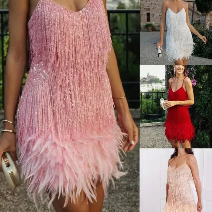 Luxury Fringed Party dress