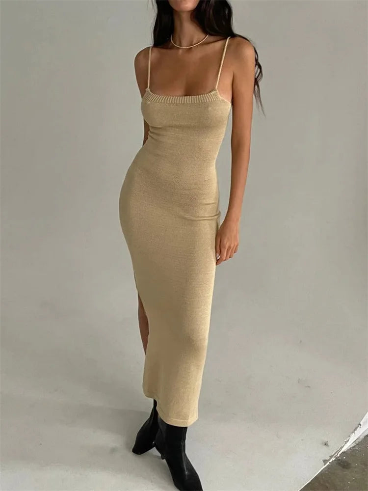 Sexy Backless Pink Bodycon Dress