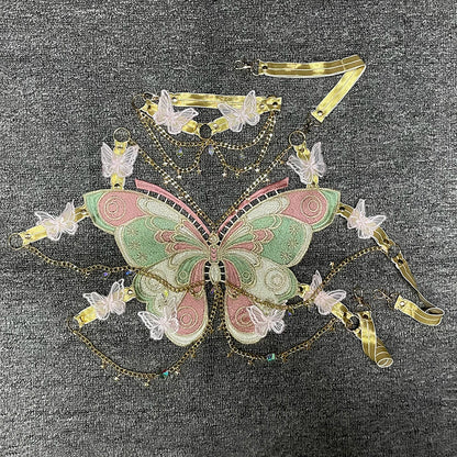 Butterfly Embroidery Top