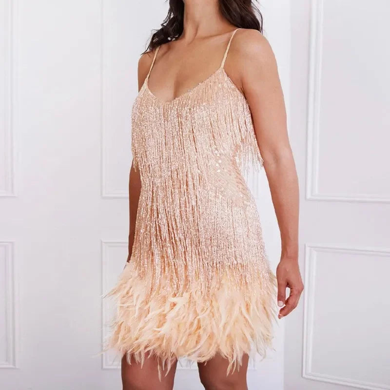 Luxury Fringed Party dress